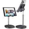 imageLISEN Cell Phone Stand Adjustable for iPhone Phone Holder for Desk Office Desk Accessories Computer PC for iPhone Stand Gaming Essentials Fit Otterbox Case Phones Switch Kindle iPad Air Tablet 410inBLACK