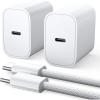 imageLISEN for iPad Charger Fast ChargingiPhone 16 Charger for iPad Pro 12911 inch iPad Air 5th4th iPad Mini 6iPad 10th iPhone 1616 Plus16 Pro16 Pro Max15 Series66FT Cables2 PackWhiteWhite