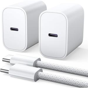 imageLISEN for iPad Charger Fast ChargingiPhone 16 Charger for iPad Pro 12911 inch iPad Air 5th4th iPad Mini 6iPad 10th iPhone 1616 Plus16 Pro16 Pro Max15 Series66FT Cables2 PackWhiteWhite