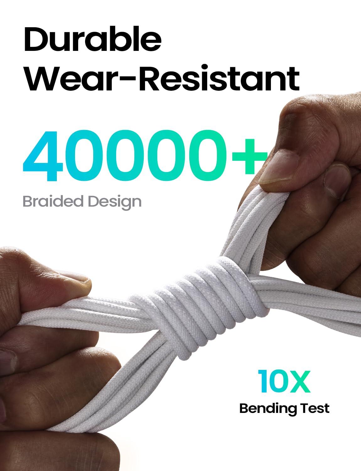 imageLISEN 240W USB C to USB C Cable Type C Fast Charging Cord iPad Charging Cable for iPad ProAirMini iPhone 1616 Pro16 Plus16 Pro Max Google Pixel Samsung Galaxy S24 Ultra 66FTWhiteWhite