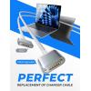 imageLISEN 140W Magnetic Safe 3 Cable for MacBook AirPro Charger Cord 66FT Black USB C to Magnetic 3 Cable for MacBook AirPro 1513 M3 2024 15quot M2 2023 13quot M2 2022Grey