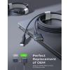imageLISEN 140W Magnetic Safe 3 Cable for MacBook AirPro Charger Cord 66FT Black USB C to Magnetic 3 Cable for MacBook AirPro 1513 M3 2024 15quot M2 2023 13quot M2 2022Midnight