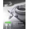 imageLISEN 140W Magnetic Safe 3 Cable for MacBook AirPro Charger Cord 66FT Black USB C to Magnetic 3 Cable for MacBook AirPro 1513 M3 2024 15quot M2 2023 13quot M2 2022Grey