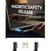 imageLISEN 140W USBC to Magnetic 3 Cable 66FT Midnight 480Mbps Data Transfer MacBook Air Charger Gen 3 Cord MacBook Charger Magnetic Safe 3 Fit for Macboo k Air 15quot 13quot M3Pro 14quot 16quot 202466FT