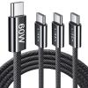 imageLISEN 333366FT USB C to USB C Cable for iPad Pro 13 129 11 inch iPad Air 5 4 Mini 63Pack 60W iPad Charger Cord Fast Charging for iPad 2024MacBook Air MacBook Pro iPhone 15 Pro Max PlusBlack