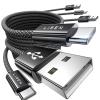 imageLISEN CarPlay Cable for iPhone 16151433FT 2Pack USB A to USB C Cable Replacement Andorid AutoCarPlay USB C Cord Fit for iPad 10thiPad Air 5Galaxy S24 UltraiPhone 16iPhone 15Pixel 8Black