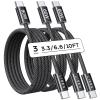 imageLISEN for iPhone 16 15 USB C to USB C Fast Charging 60W USB C Cable Type C Fast Charging Cable for iPhone 16 15Samsung Galaxy S25 Ultra Plus S24 S23 iPad Pro 13 129inch iPad Air 5Black 3Pack 6FTBlack