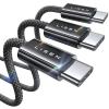 imageLISEN for iPhone 16 15 USB C to USB C Fast Charging 60W USB C Cable Type C Fast Charging Cable for iPhone 16 15Samsung Galaxy S25 Ultra Plus S24 S23 iPad Pro 13 129inch iPad Air 5Black 3Pack 6FTBlack
