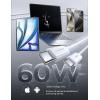 imageLISEN for iPhone 16 15 USB C to USB C Fast Charging 60W USB C Cable Type C Fast Charging Cable for iPhone 16 15Samsung Galaxy S25 Ultra Plus S24 S23 iPad Pro 13 129inch iPad Air 5Black 3Pack 6FTWhite