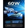 imageLISEN for iPhone 16 Type Charger Cable 2 Pack66ft 60W USB C for iPhone Charger Fast Charging USB A to USB C Cable for Apple USB to Cable Fit iPad mini Pro Air MacBook SamsungBlack