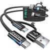 imageLISEN 240W USB C Cable with USB to USB C Adapter 66ft2 Pack Fast Charging for iPhone 16 Pro Max iPad Pro MacBook Pro Samsung S24 480Mps for Data Transfer Durable Braided Type C Charger Cord33FT33FT