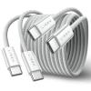 imageLISEN 333366FT USB C to USB C Cable for iPad Pro 13 129 11 inch iPad Air 5 4 Mini 63Pack 60W iPad Charger Cord Fast Charging for iPad 2024MacBook Air MacBook Pro iPhone 15 Pro Max PlusWhite