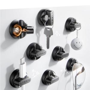 image8Pack Magnetic Cable Clips 1S SnapOn Cord Holder LISEN Office Desk Organizers and Accessories with 4 Extra Strong Adhesive Pads Wire Organizer for Nightstand Home Wall Car DesktopBlack