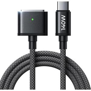imageLISEN 140W Magnetic Safe 3 Cable for MacBook AirPro Charger Cord 66FT Black USB C to Magnetic 3 Cable for MacBook AirPro 1513 M3 2024 15quot M2 2023 13quot M2 2022Black