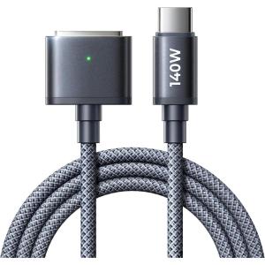 imageLISEN 140W Magnetic Safe 3 Cable for MacBook AirPro Charger Cord 66FT Black USB C to Magnetic 3 Cable for MacBook AirPro 1513 M3 2024 15quot M2 2023 13quot M2 2022Midnight