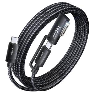imageLISEN 140W USBC to Magnetic 3 Cable 66FT Midnight 480Mbps Data Transfer MacBook Air Charger Gen 3 Cord MacBook Charger Magnetic Safe 3 Fit for Macboo k Air 15quot 13quot M3Pro 14quot 16quot 202466FT