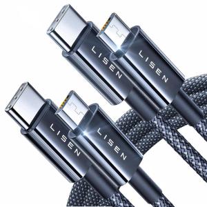 imageLISEN 2Pack USB C to Micro USB Cable 33FT Nylon Braided MicroUSB to USB C Cable 24A Chargingampamp480Mbps Data Transmission for Type C Wall ChargersPS4Xbox OneOld KindleAndroidampampSamsung S7 S6 S51FT1FT
