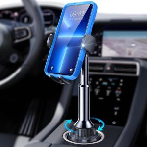 imageLISEN Cup Phone Holder for Car No Shaking Car Phone Holder Mount 360 Adjustable Car Accessories for Women Truck Jeep Golf Accessories for iPhone 16e 16 15 14 13 Pro Max Samsung S25 All 47 PhoneBlack