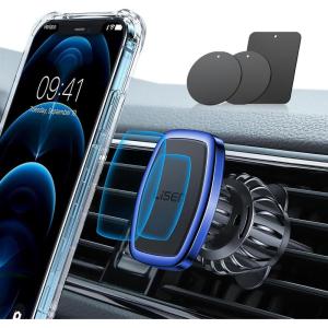 imageLISEN Magnetic Phone Holder for Car  Upgraded Clip Ultra 6 Strong Magnets Car Phone Holder Case FriendlySoporte de Telefono para carro for Galaxy S25 Ultra 467 inch Smartphones BlackBlue