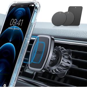 imageLISEN Magnetic Phone Holder for Car  Upgraded Clip Ultra 6 Strong Magnets Car Phone Holder Case FriendlySoporte de Telefono para carro for Galaxy S25 Ultra 467 inch Smartphones BlackBlack