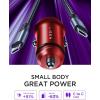 image48W USB C Car Fast Charger Adapter with 60W 33ft Nylon Braided Type C Cable LISEN Compact Cigarette Lighter All Metal USB Charger PDampampQC30 Dual Port for Samsung S22PixelAndroidiPadRed