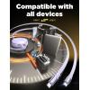 imageLISEN 240W Retractable USB C Cable USB C to C Retractable Car Charger Cable Phone Charger Cord Fast Charging for iPhone 16 15 Pro Max PlusiPadMacBookSamsung S24 Travel EssentialsPurple