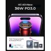 imageLISEN 54W Car Phone Charger USB C Cigarette Lighter Adapter Car Accessories for iPhone USB C Car Charger Adapter USBC Type C 12v Fit for iPhone 16E 16 15 14 13 12 Samsung S25 Google iPad AndroidRed