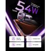 imageLISEN 54W Car Phone Charger USB C Cigarette Lighter Adapter Car Accessories for iPhone USB C Car Charger Adapter USBC Type C 12v Fit for iPhone 16E 16 15 14 13 12 Samsung S25 Google iPad AndroidBlack