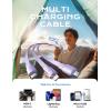imageLISEN Multi Charging Cable 3 in 1 Charging Cable Retractable Car Charger with Type CLMicro USB Ports for iPhone 16 15 14 Pro MaxSamsung Galaxy S25PSKindle Multi Chargers for All DevicesPurple