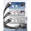 imageLISEN Multi Charging Cable 3 in 1 Charging Cable Retractable Car Charger with Type CLMicro USB Ports for iPhone 16 15 14 Pro MaxSamsung Galaxy S25PSKindle Multi Chargers for All DevicesBlack