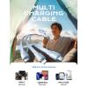imageLISEN Multi Charging Cable 3 in 1 Charging Cable Retractable Car Charger with Type CLMicro USB Ports for iPhone 16 15 14 Pro MaxSamsung Galaxy S25PSKindle Multi Chargers for All DevicesBlue