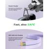 imageLISEN Retractable USB C Cable 2 Pack 60W3A Fast Charge 4Stage Length Preset for iPhone 15Pro MaxPlusPro iPad Pro MacBook Samsung Charger Cord Purple