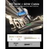 imageLISEN Super Fast iPhone 16 Car Charger USB C 99 Alloy  Turbo Cables2 Pack 54W iPhone 15 Type C Car Charger Fast Charging Cigarette Lighter Adapter for iPhone 16e Pro Max Plus15Samsung S25 UltraBlack