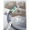 imageLISEN USB C to Lightning Cable 240W 4 in 1 Charging Cable 66FT Chubby USB AC to CLightning with Light for iPhone 16e 16 15 14 ProMacBookiPadSamsung S25Switch 2 Multi Chargers for All DevicesGrey