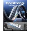 imageLISEN USB C to Lightning Cable 240W 4 in 1 Charging Cable 66FT Chubby USB AC to CLightning with Light for iPhone 16e 16 15 14 ProMacBookiPadSamsung S25Switch 2 Multi Chargers for All DevicesBlack