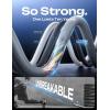 imageLISEN USB C to Lightning Cable 240W 4 in 1 Charging Cable 66FT Chubby USB AC to CLightning with Light for iPhone 16e 16 15 14 ProMacBookiPadSamsung S25Switch 2 Multi Chargers for All DevicesGrey