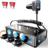 image9 in 1 Cigarette Lighter Splitter 191W Cigarette Lighter Adapter with 2 PDQC30 24V 12V Independent Switches DC Cigarette Outlet Car Charger for iPhone 16 15 14 13 12 and All Road Trip Car Devices