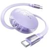 imageLISEN 240W Retractable USB C Cable USB C to C Retractable Car Charger Cable Phone Charger Cord Fast Charging for iPhone 16 15 Pro Max PlusiPadMacBookSamsung S24 Travel EssentialsPurple