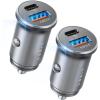 imageLISEN 54W Car Phone Charger USB C Cigarette Lighter Adapter Car Accessories for iPhone USB C Car Charger Adapter USBC Type C 12v Fit for iPhone 16E 16 15 14 13 12 Samsung S25 Google iPad AndroidSilver