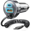 imageLISEN 65W Car Charger USB C Fast Charging for iPhone 16 15 Pro MaxSuper Fast Type C Car Charger Adapter Fit iPhone 16e 15 Pro Max PlusiPad ProSamsung Galaxy S25 S24 UltraPixelAndroidBlackBlack