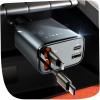 imageLISEN Retractable Car Charger 69W USB C Car Accessories Adapter for iPhone 16 USB C Charger Fast Charging Fathers Day for Gifts Travel Essentials Gifts for Women Men for iPhone 16 15 14 13 12Grey