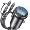 imageLISEN USB C Car Charger USB Adapter Mini ampamp Metal iPhone 16 Car Charger Fast Charging PD 30 Cigarette Lighter Adapter USBC for iPhone 16 Pro Max Plus 15 14 13 BlackBlack