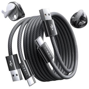 imageCar CarPlay Cable for iPhone 16 Pro Max iPhone 15 2Pack 3FT CarPlay Replacement Cable Cord with 2 Cable Organizers Type C Cable for CarplayAndorid Auto fit for iPad 10th iPad Air Samsung S24