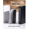 imageLISEN 03 Ultra Slim MagSafe Portable Charger iPhoneAlloy 5000mAh Wireless Charge Card Phone ChargerSlim MagSafe Battery PackMagnetic Power Bank for iPhone 16e Pro Max15141312PinkGlacier Gray
