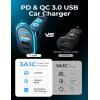 imageLISEN 60W USB C Car ChargerTravel Essentials 4Port Super Fast Charging Type C Car Charger for Multiple Devices Cigarette Lighter Adapter for iPhone 1616e15 Pro Max Samsung S25S24 PiexlUAVBlack