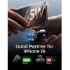 imageLISEN 90W USB C Car Charger 2Port PD 45W ampamp QC 30 USB C Cigarette Lighter Adapter for iPhone 16 All Metal ampamp Mini USB C Car Charger Fast Charging for iPhone 16151413 Pro Galaxy S25S24 iPadBlack