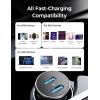 imageLISEN 90W USB C Car Charger 2Port PD 45W ampamp QC 30 USB C Cigarette Lighter Adapter for iPhone 16 All Metal ampamp Mini USB C Car Charger Fast Charging for iPhone 16151413 Pro Galaxy S25S24 iPadBlack