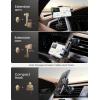 imageLISEN Cell Phone Car Mount for iPhone Enjoy Never Blocking Universal Car Phone Holder Vent Phone Mount for Car 2 Hook Kit Hands Free Phone Car Mount Fits iPhone 15 14 13 Pro Max Plus SamsungBlack