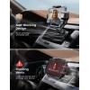 imageLISEN Cell Phone Car Mount for iPhone Enjoy Never Blocking Universal Car Phone Holder Vent Phone Mount for Car 2 Hook Kit Hands Free Phone Car Mount Fits iPhone 15 14 13 Pro Max Plus SamsungBrown