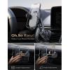 imageLISEN Cell Phone Car Mount for iPhone Enjoy Never Blocking Universal Car Phone Holder Vent Phone Mount for Car 2 Hook Kit Hands Free Phone Car Mount Fits iPhone 15 14 13 Pro Max Plus SamsungBlack